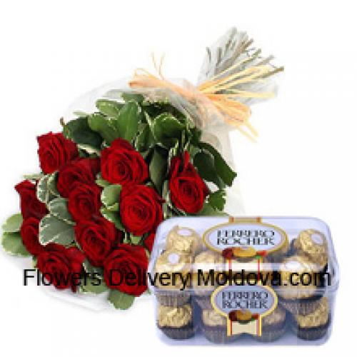 16 Pcs Ferrero Rochers with Lovely 11 Red Roses