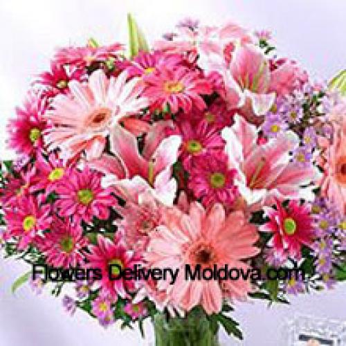 Romantic Assorted Flowers in Vase