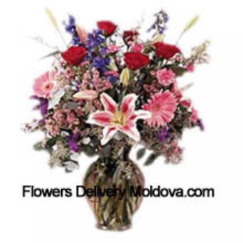 Cute Assorted Flowers in Vase