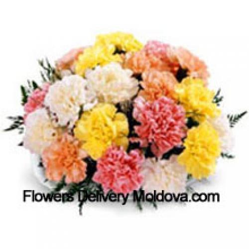 25 Assorted Carnation Basket